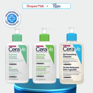 Sữa Rửa Mặt Cerave Sạch Sâu Cho Da Thường Đến Da Dầu Foaming Cleanser, Hydrating Cleanser 236m