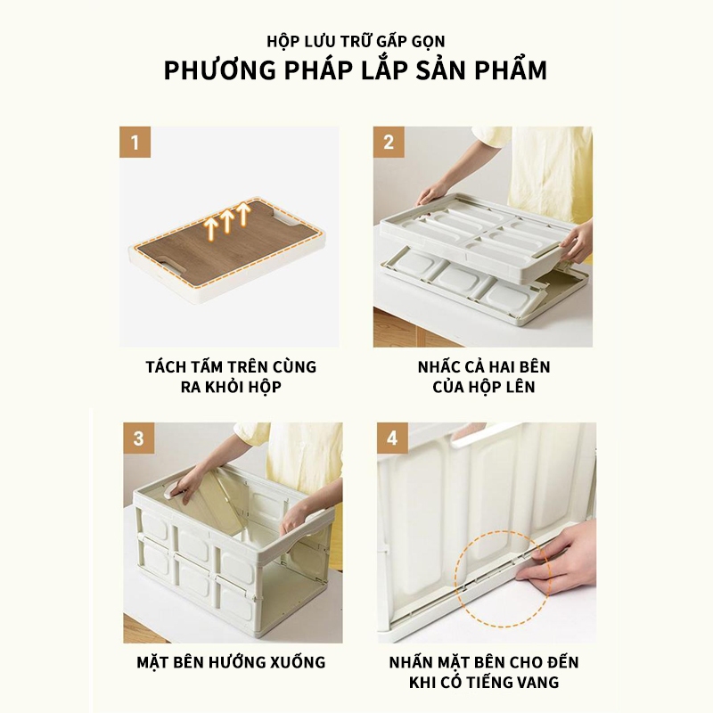 Bàn camping gấp gọn kết hợp hộp đựng đồ đa năng bằng nhựa, nắp gỗ để đi cắm trại, dã ngoại | BigBuy360 - bigbuy360.vn