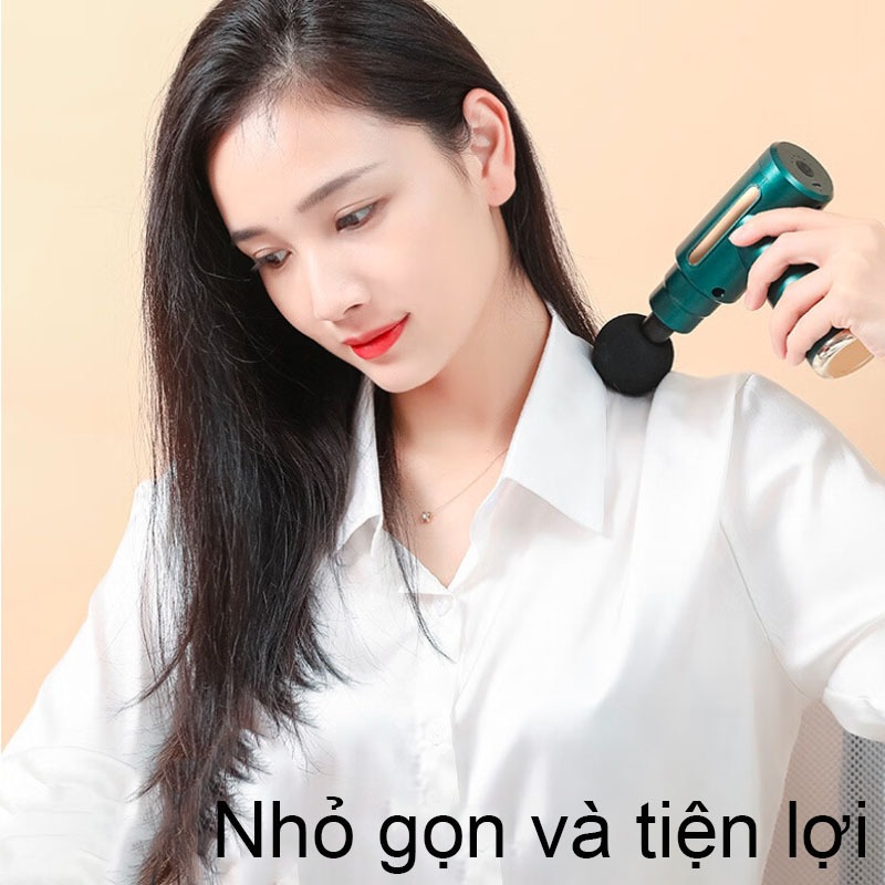 Máy Massage cầm tay súng mát xa toàn thân 6 cấp độ chuyên sâu vai lưng giảm đau mỏi, dãn cơ