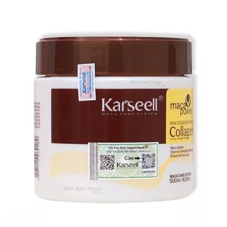 Kem hấp phủ lụa collagen karseell siêu mềm mượt tóc 500ml