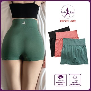 Quần tập gym yoga nữ (P11) quần đùi thể thao nữ, Fee size, hàng Quảng Châu cạp cao, co dãn siêu mát, tạo dáng dễ thương