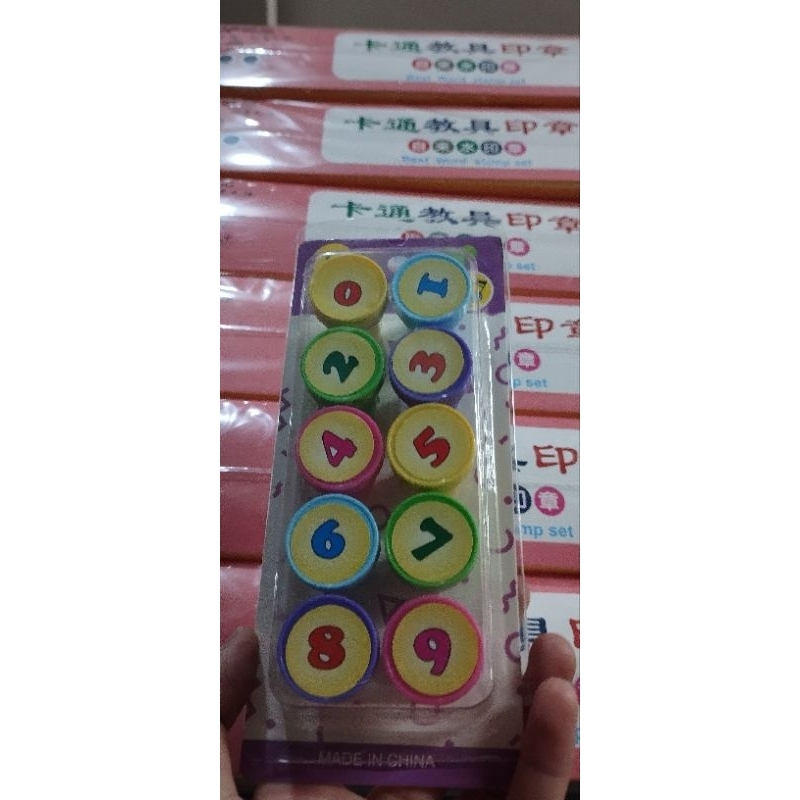 Bộ 10 con dấu in số, in mặt cười