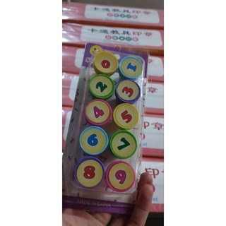 Bộ 10 con dấu in số, in mặt cười