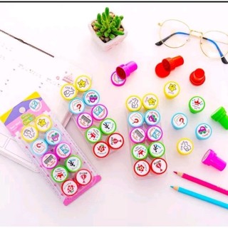 Bộ 10 con dấu in số, in mặt cười