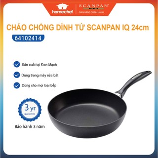 Chảo chống dính sâu lòng liền khối Scanpan IQ 24cm 64102414, dùng bếp từ, bảo hành chống dính 3 năm | Hàng chính hãng