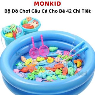 Bộ Đồ Chơi Câu Cá Cho Bé 42 Chi Tiết Có Gắn Nam Châm Kèm Phao Bơi Monkid Đồ Chơi Cho Bé Ngày Hè