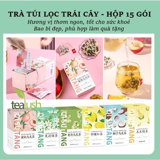 Trà Oolong trái cây Qisutang túi lọc tam giác nhiều vị thơm ngon dễ uống, tốt cho sức khoẻ, thích hợp làm quà biếu tặng