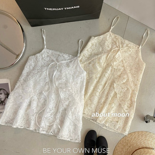 [hỏa tốc] Đầm ren hai dây phối nơ (hàng L1)