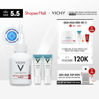 Bộ sản phẩm phục hồi chuyên sâu, giảm nếp nhăn và giúp da trông trẻ hơn Vichy Liftactiv Retinol