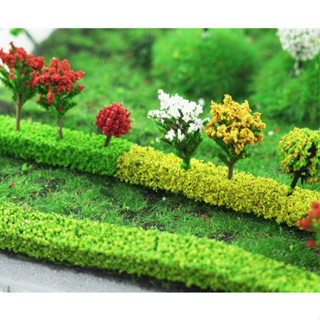 Mô hình hàng rào cây xanh, luống hoa, bồn cây sân vườn trang trí sa bàn, nhà búp bê, tiểu cảnh, DIY