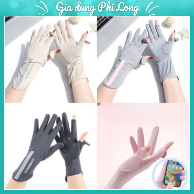 Găng Tay Chống Nắng Tia UV Chống Trượt Thoáng Khí Có Thể Chạm Màn Hình Cảm Ứng