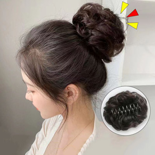 Kẹp tóc Vòng tóc giả xoăn ngắn Bồng bềnh xinh xắn Búi tóc giả cho nữ Tóc búi xoăn Búi tròn S07BU05