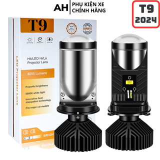 Đèn Pha T9 Led Bi Cầu T9 Led Đèn Pha XE Máy Oto Chân H4 Cắt Sáng Chống Chói Điện 12-24v Bảo Hành 12 Tháng