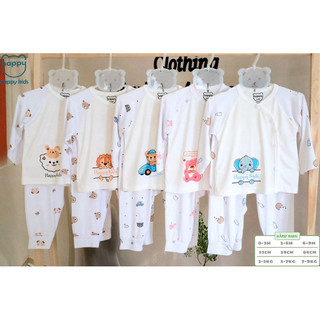Bộ dài tay sơ sinh hình thú chất Thun Lạnh size 0-9m