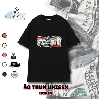 Áo Thun money~ Local Brand BWINDY Phong Cách unisex tay lỡ form rộng cổ tròn oversize cotton 100%