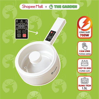 Chảo điện đa năng nút điện tử THE GARDEN chảo chống dính 1.5L công suất 700w, tay cầm dài, bảo hành 1 năm 1 đổi 1