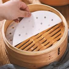 Set 100 Tờ Giấy Nến 21cm Tròn Đục Lỗ, Lót Xửng Hấp, Nồi Chiên Không Dầu, Hấp Bánh Bao