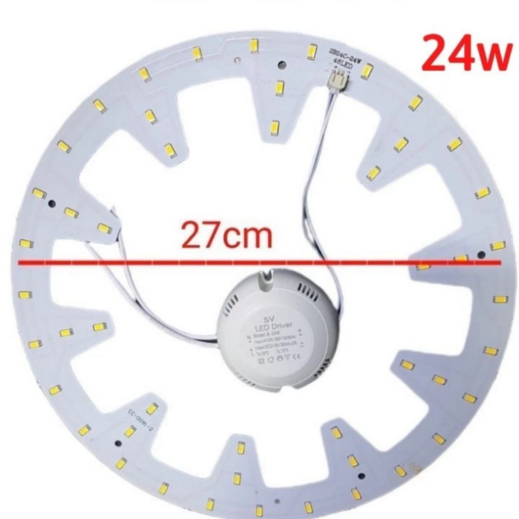 Vỉ led vòng 24W 220V kèm tăng phô dùng thay thế cho đèn led ốp trần