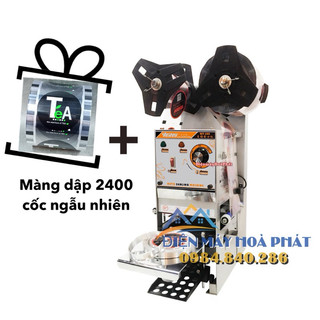 Máy dập cốc ép ly bán tự động WY680 + cuộn màng