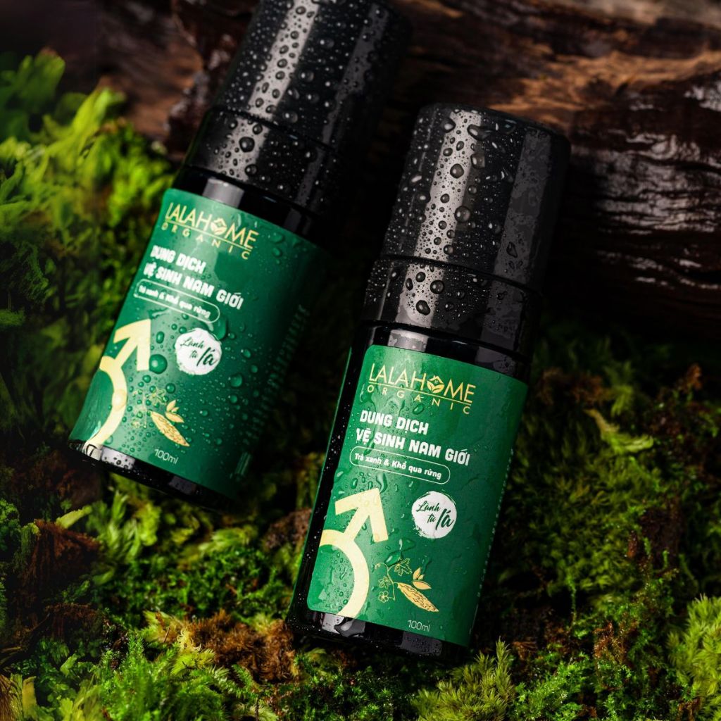 Dung dịch vệ sinh nam, dạng tạo bọt tinh chất Trà Xanh, Khổ Qua LalaHome - Khử mùi, ngăn nấm, hương nước hoa - Chai 100m