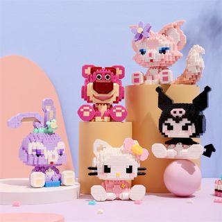 Mô hình lắp ráp nano 3D  ghép đồ chơi xếp hình thỏ, gấu dễ thương, quà tặng sinh nhật bạn trai gái