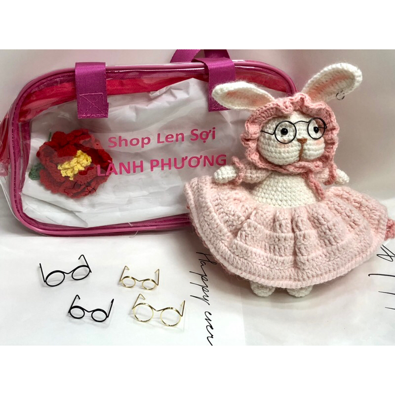 Mắt Kính Mini gọng tròn cho búp bê ( 2 cái)