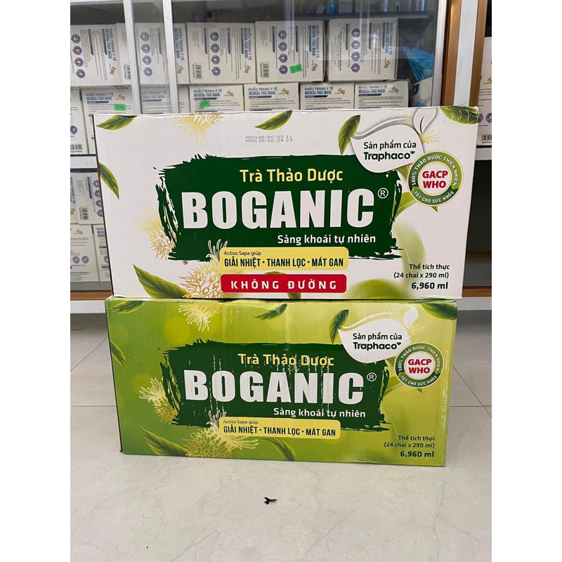 Trà thảo dược Boganic không đường thùng 24 trai