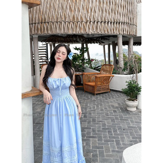 VÁY 2 DÂY CHẠY CHUN DÁNG XÒE