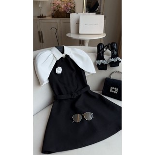 Phoebe Cape Dress - Váy cape phối đen trắng by Bynoir Studio