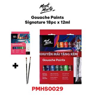 Màu gouache mont mont marte 18pc 12ml