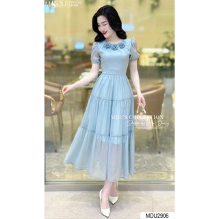  MDU2906 Váy xòe họa tiết, chất liệu mềm mịn cao cấp , nhẹ nhàng, không bai, không xù, đặc biệt không kích ứn