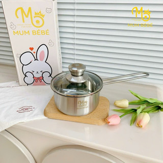 Nồi quánh bột inox Mumbebe 14cm,16cm_Nồi nấu cháo,nấu bột MUMBEBE