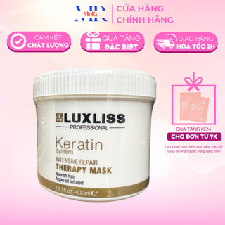 Mặt nạ Luxliss phục hồi tóc hư tổn Keratin Intensive Repair Therapy Mask 400ml, giúp tóc mềm mượt | HAIRSHOP MINRY