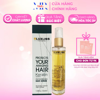 Tinh dầu Luxliss chăm sóc và tái tạo tóc hư tổn Keratin Protein Replenish Hair Serum 50ml | HAIRSHOP MINRY