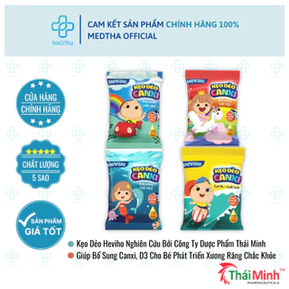 Kẹo Dẻo Canxi Heviho Cho Bé - Bổ Sung Canxi Từ Cá Hồi NaUy, Vitamin D, Phát Triển Xương, Răng (Túi 30 Gam)