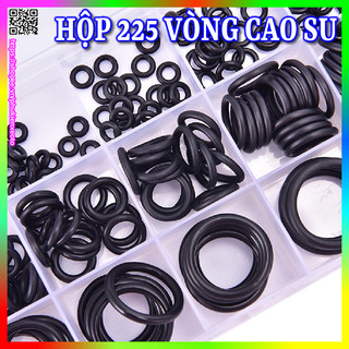 Hộp 225 vòng đệm cao su tròn chữ O nhiều kích cỡ