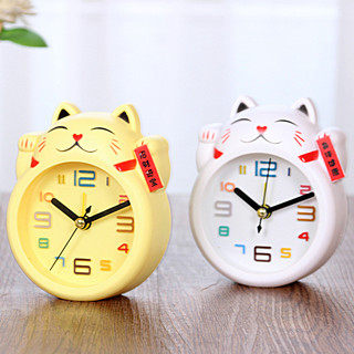 Đồng Hồ Để Bàn Mèo Thần Tài. Đồng hồ để bàn có báo thức hình mèo thần tài