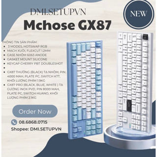 [SẴN] BÀN PHÍM CƠ mchose GX87 | full phím | nhôm 6063 anode