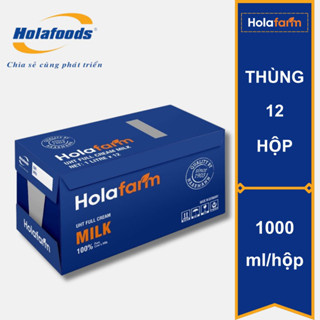 [ Date 05.2025] 1 Thùng sữa tươi HolaFarm nguyên kem - Béo 3.6% - NK Đức - pha chế, làm bánh, yaourt.
