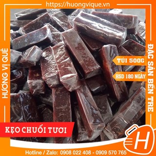 Kẹo chuối tươi - túi zip 500g - đặc sản bến tre