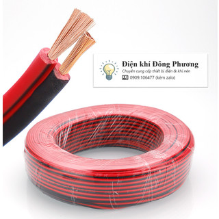 Dây điện đôi đỏ đen, dây loa thùng, dây điện đèn leb, rvb 2x0.3; 2x0.5; 2x1.0mm2.