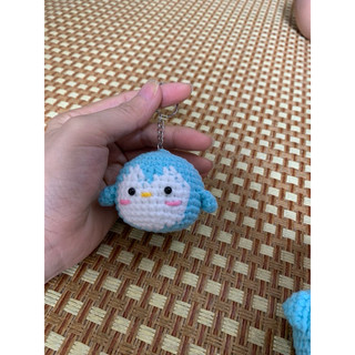 móc khoá chim cánh cụt len
