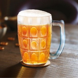 Bộ 6 Ly thủy tinh uống sinh tố lúa mạch có quai hàng Thái Lan thương hiệu thủy tinh Union Glassware dung tích 400ml