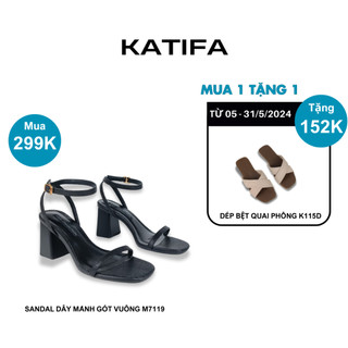  Sandal gót vuông dây mảnh M7119 & Dép bệt quai chéo K115D