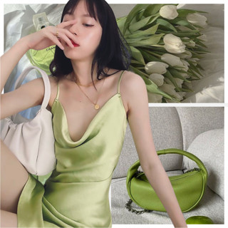 Váy đầm chữ A phom tôn 3 vòng hai dây cổ đổ gợi cảm Linari D1