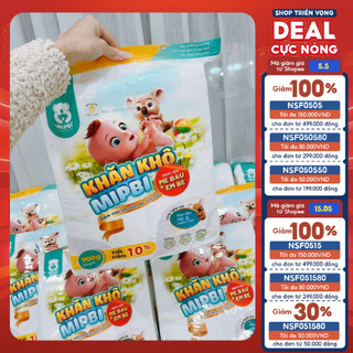 KHĂN VẢI KHÔ ĐA NĂNG CHO MẸ VÀ BÉ MIPBI 600gr - 900gr
