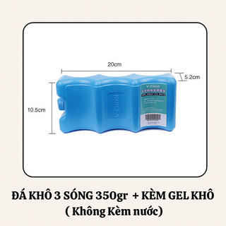 Đá Khô Giữ Nhiệt, Làm Lạnh, Bảo Quản Lạnh, Hộp Nhựa 3 Sóng - Dung Tích 600ml - Kích Thước 20x10x5 cm