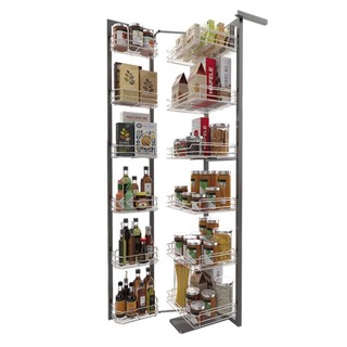Tủ đồ khô hafele dolce 548.65.033, inox 304, tủ bếp đứng kéo, tủ cao 6 tầng, chiều rộng tủ 450 mm