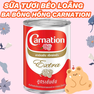 Sữa Tươi Béo Loãng Ba Bông Hồng Carnation 385gr