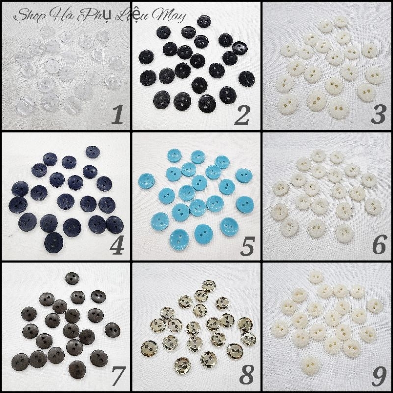 Cúc áo sơ mi 2 lỗ ( túi 60 cúc )